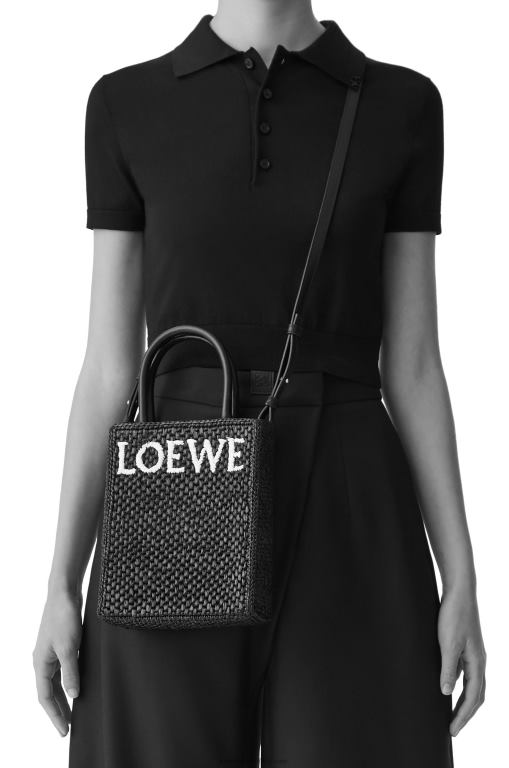Loewe Women Standard A5 Tote bag in raffia 206XF74 Natural/Black