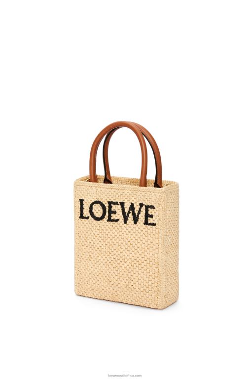 Loewe Women Standard A5 Tote bag in raffia 206XF74 Natural/Black
