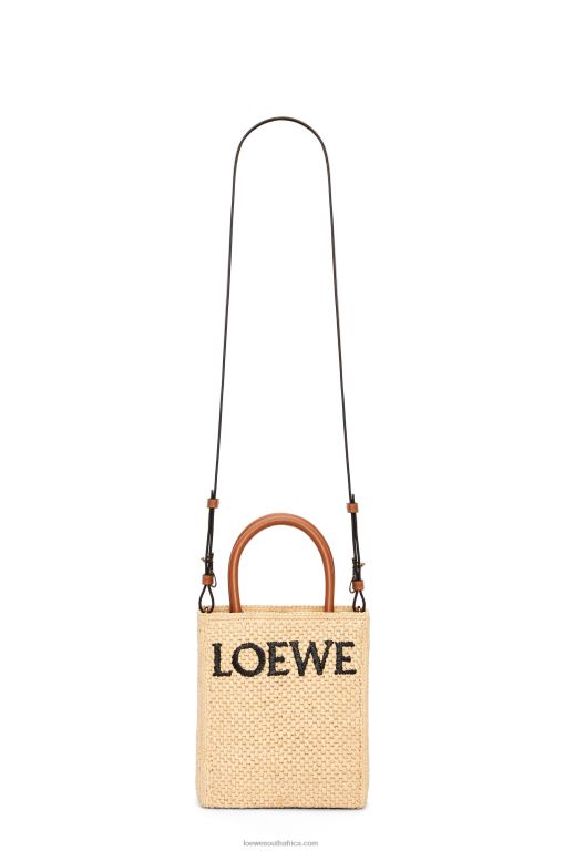 Loewe Women Standard A5 Tote bag in raffia 206XF74 Natural/Black