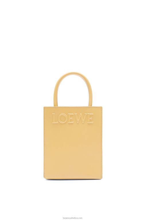 Loewe Women Standard A5 Tote in sleek calfskin 206XF119 Dark Butter