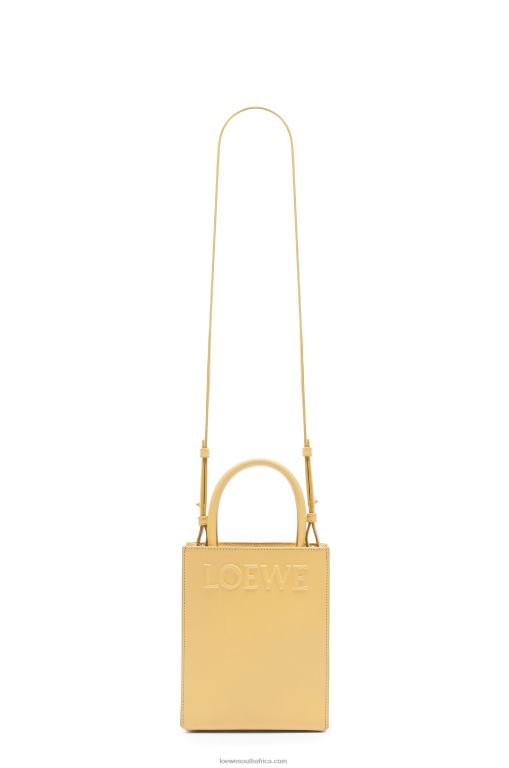 Loewe Women Standard A5 Tote in sleek calfskin 206XF119 Dark Butter