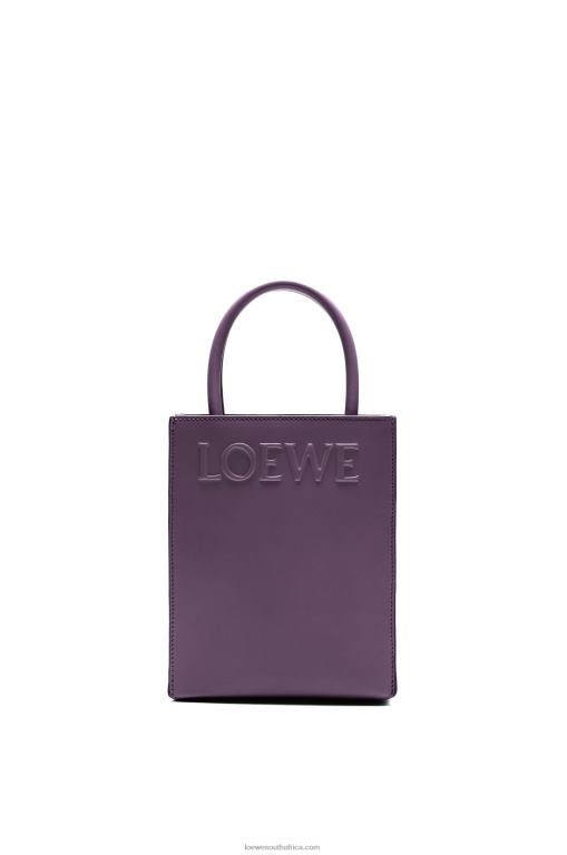 Loewe Women Standard A5 Tote in sleek calfskin 206XF192 Deep Aubergine
