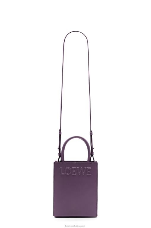 Loewe Women Standard A5 Tote in sleek calfskin 206XF192 Deep Aubergine