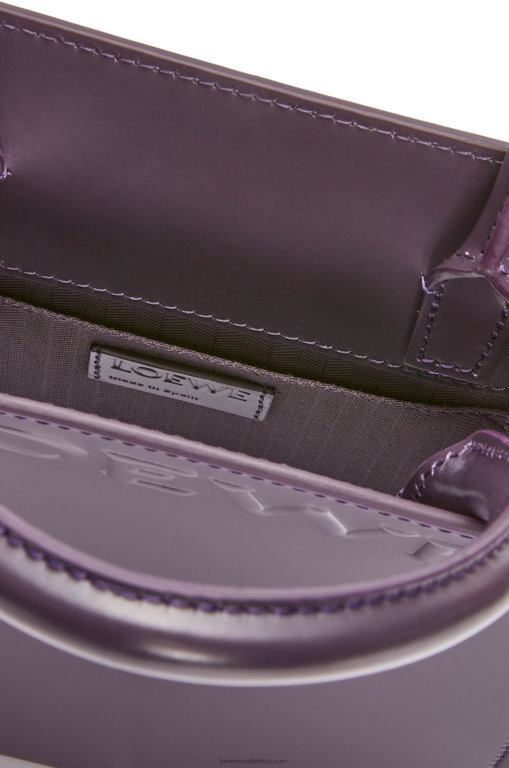 Loewe Women Standard A5 Tote in sleek calfskin 206XF192 Deep Aubergine