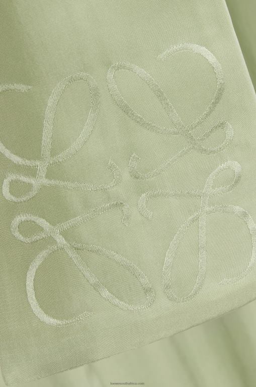 Loewe Women Anagram lavaliere dress in silk 206XF1101 Pale Green