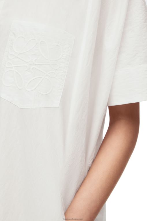 Loewe Women Anagram tunic dress in cotton 206XF1056 White