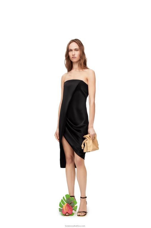 Loewe Women Bustier dress in crepe satin 206XF1070 Black