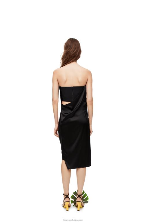 Loewe Women Bustier dress in crepe satin 206XF1070 Black