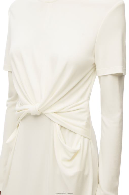 Loewe Women Draped dress in crepe jersey 206XF1093 White