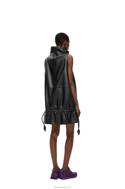Loewe Women Flamenco dress in nappa 206XF1100 Black