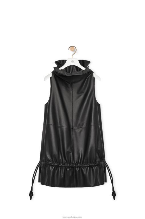 Loewe Women Flamenco dress in nappa 206XF1100 Black