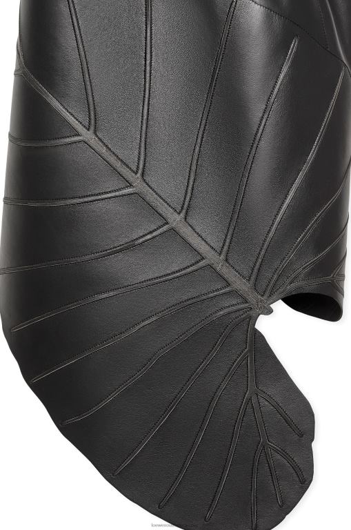 Loewe Women Leaf intarsia dress in nappa 206XF1038 Black
