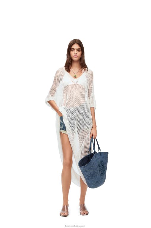 Loewe Women Mesh tunic dress in viscose 206XF1045 White