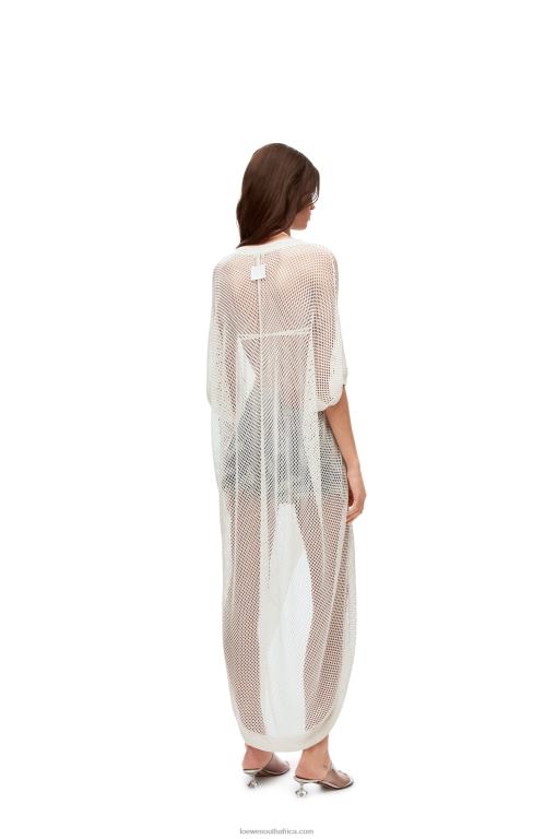 Loewe Women Mesh tunic dress in viscose 206XF1045 White