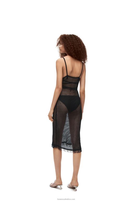 Loewe Women Strappy dress in viscose 206XF1058 Black