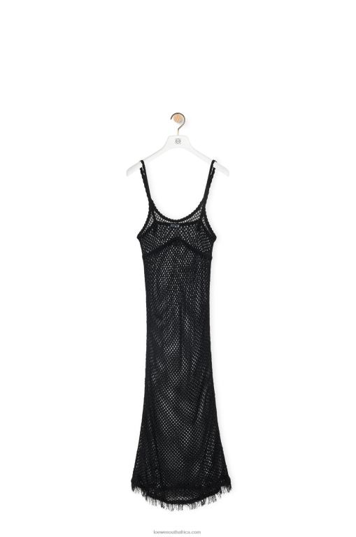 Loewe Women Strappy dress in viscose 206XF1058 Black