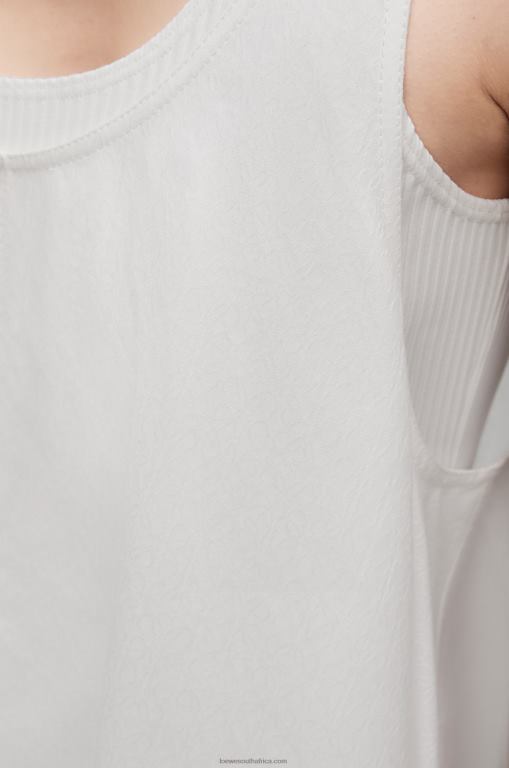 Loewe Women Trapeze dress in cotton 206XF1034 White