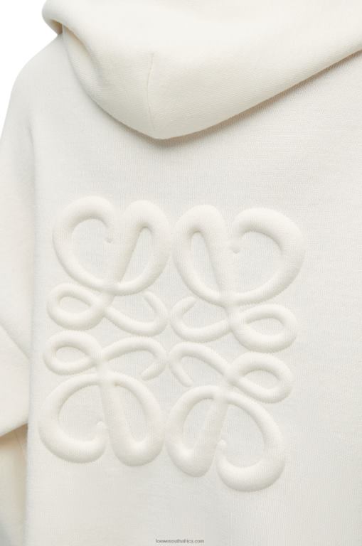 Loewe Women Anagram zip-up hoodie in wool 206XF779 White
