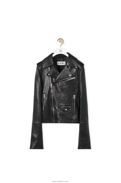 Loewe Women Biker jacket in nappa 206XF1137 Black
