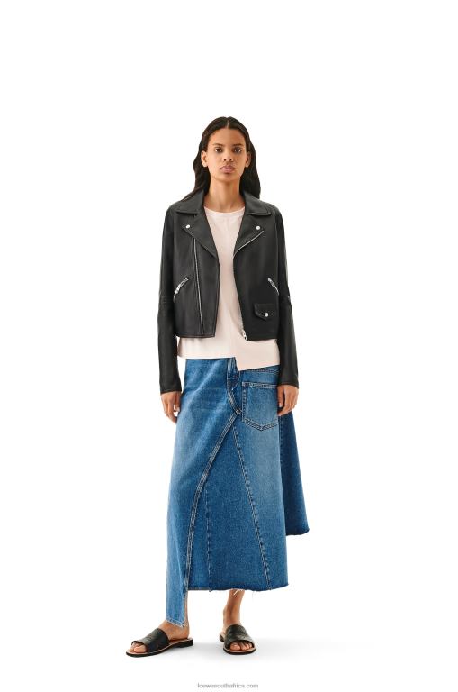 Loewe Women Biker jacket in nappa lambskin 206XF1138 Black
