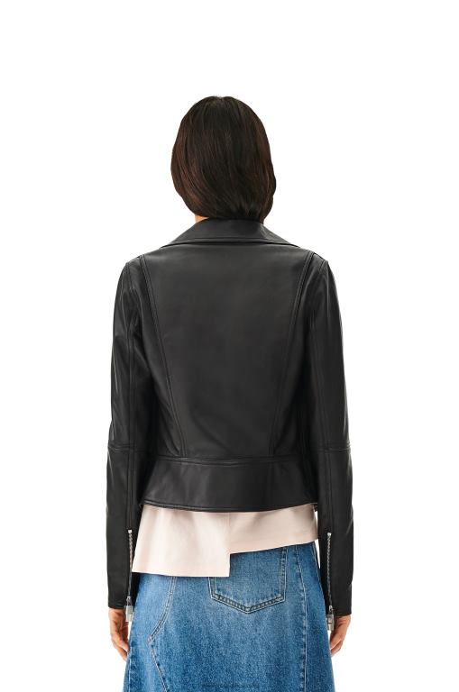 Loewe Women Biker jacket in nappa lambskin 206XF1138 Black