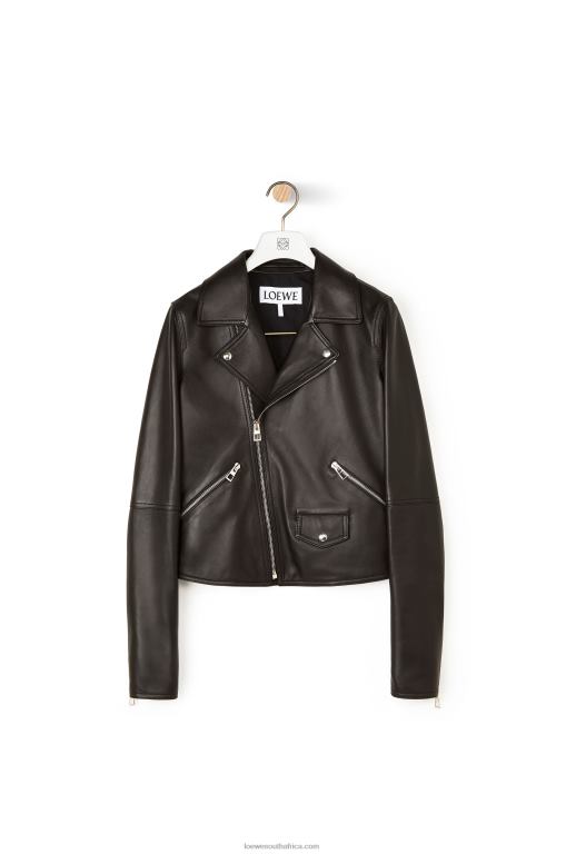 Loewe Women Biker jacket in nappa lambskin 206XF1138 Black