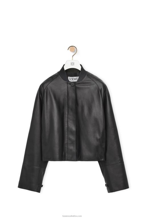 Loewe Women Button jacket in nappa 206XF1120 Black