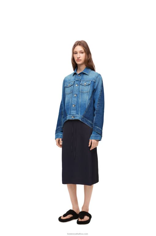 Loewe Women Deconstructed jacket in denim 206XF1163 Denim Blue