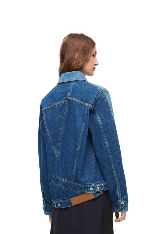 Loewe Women Deconstructed jacket in denim 206XF1163 Denim Blue