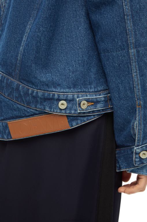 Loewe Women Deconstructed jacket in denim 206XF1163 Denim Blue