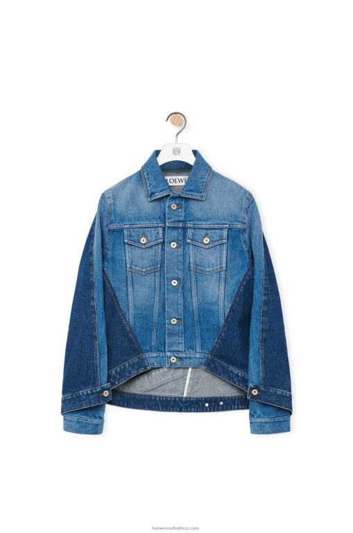 Loewe Women Deconstructed jacket in denim 206XF1163 Denim Blue