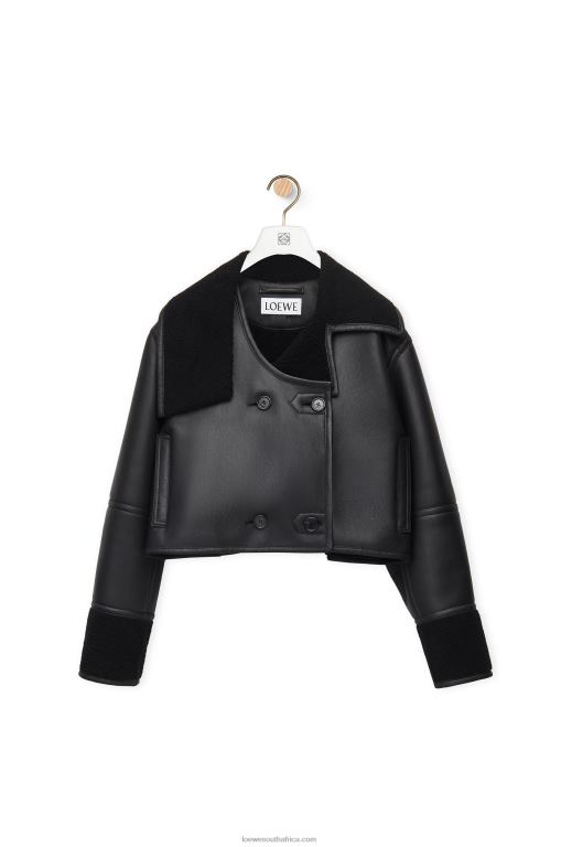Loewe Women Deconstructed jacket in shearling 206XF1131 Black