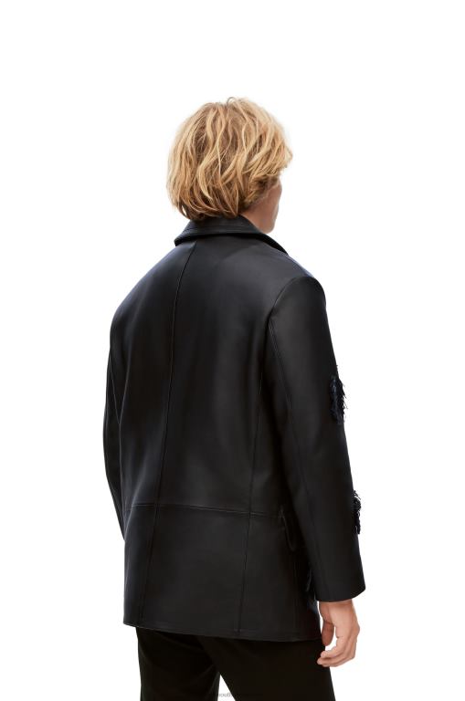 Loewe Women Howl peacoat in nappa 206XF1107 Black