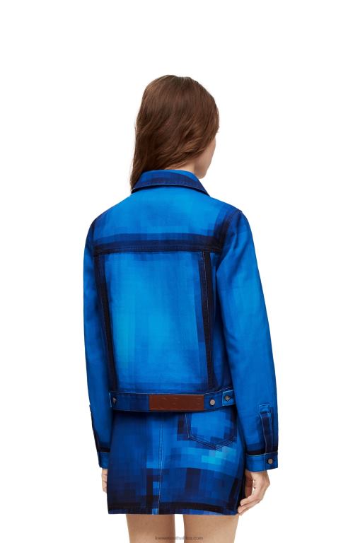 Loewe Women Pixelated jacket in denim 206XF1175 Denim