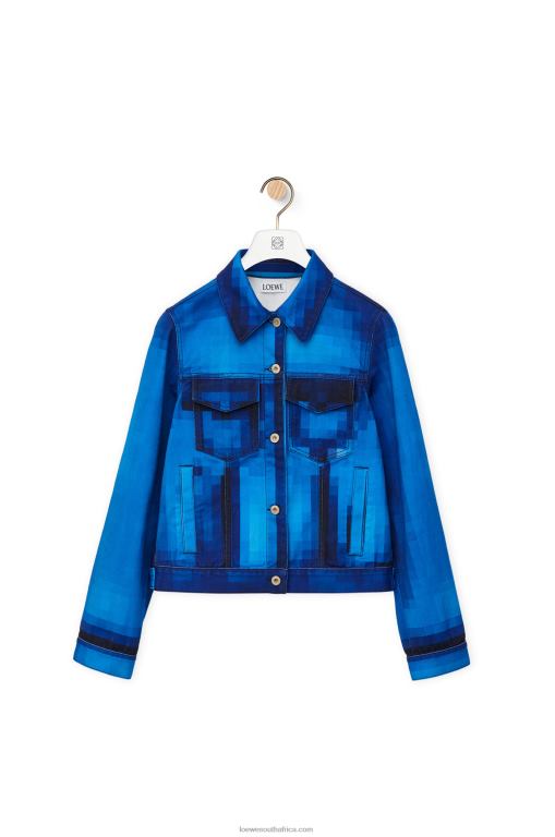 Loewe Women Pixelated jacket in denim 206XF1175 Denim