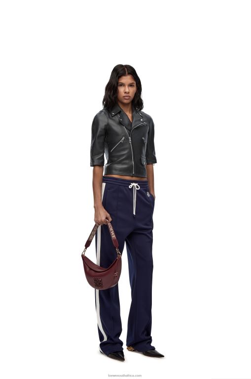 Loewe Women Short biker jacket in nappa 206XF1116 Black