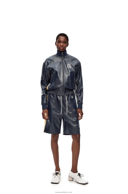 Loewe Women Tracksuit jacket in nappa 206XF1121 Navy/Yellow
