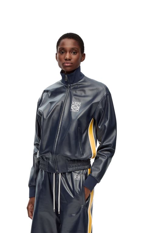 Loewe Women Tracksuit jacket in nappa 206XF1121 Navy/Yellow