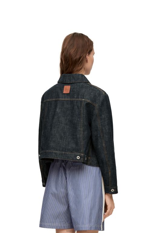 Loewe Women Trapeze jacket in denim 206XF1178 Blue Denim