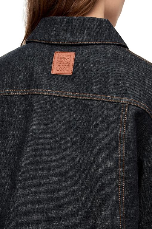 Loewe Women Trapeze jacket in denim 206XF1178 Blue Denim