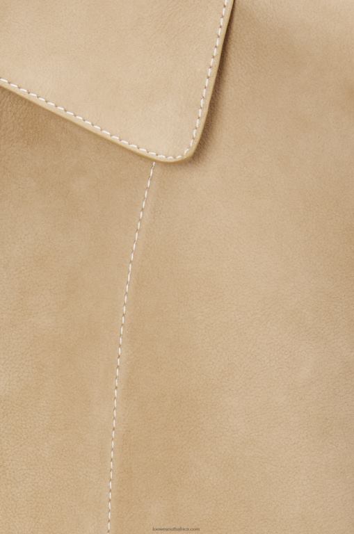 Loewe Women Turn-up jacket in suede 206XF1135 Gold