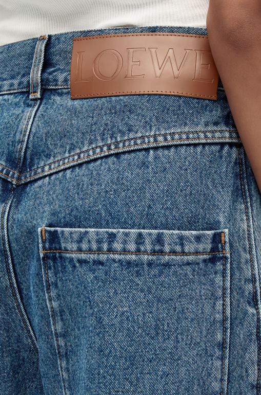 Loewe Women Anagram baggy jeans in denim 206XF1174 Jeans Blue