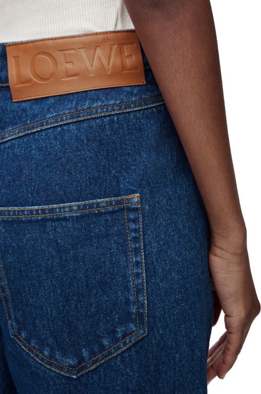 Loewe Women Deconstructed jeans in denim 206XF1159 Denim Blue
