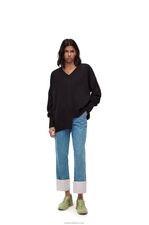 Loewe Women Fisherman jeans in denim 206XF1195 Blue Denim