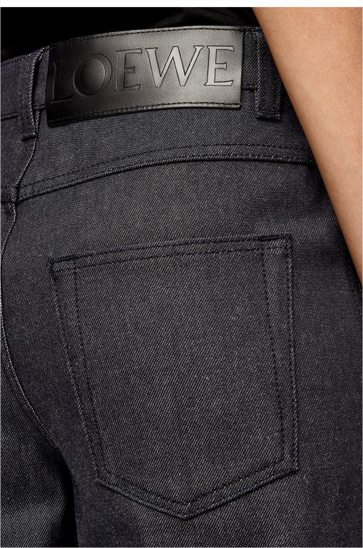 Loewe Women Fisherman jeans in denim 206XF1196 Navy Blue