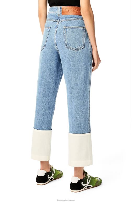 Loewe Women Fisherman jeans in denim 206XF1197 Indigo