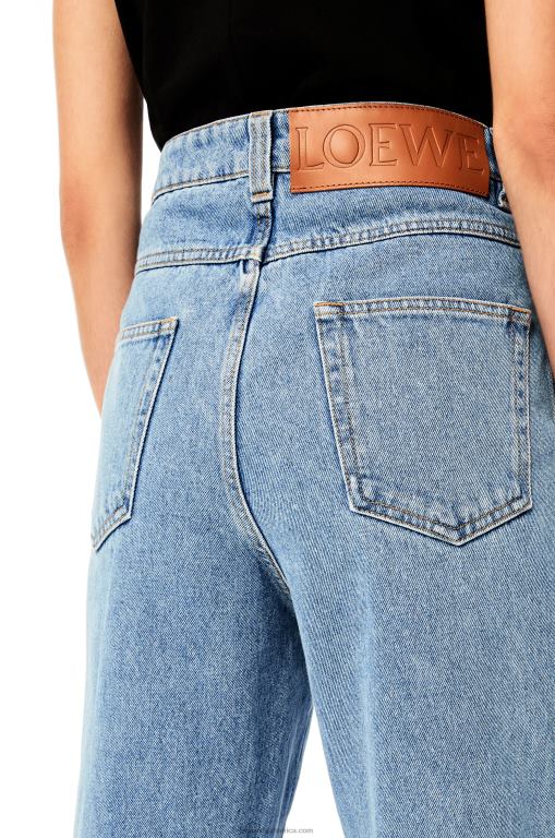 Loewe Women Fisherman jeans in denim 206XF1197 Indigo
