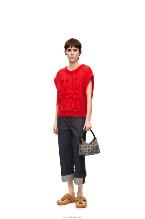 Loewe Women Fisherman turn-up jeans in denim 206XF1191 Raw Denim