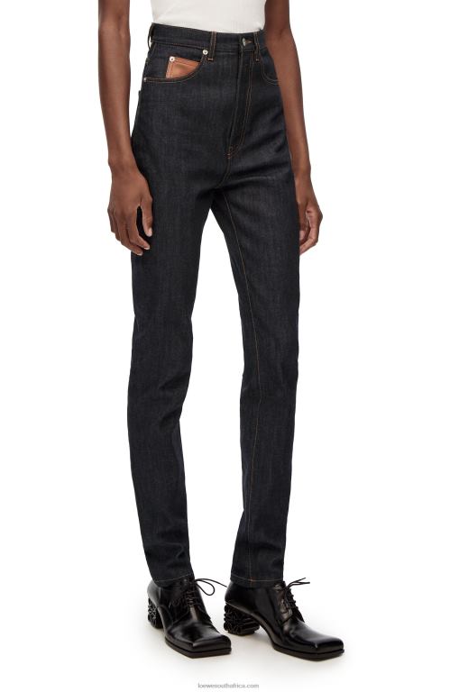 Loewe Women Skinny jeans in denim 206XF1190 Raw Denim