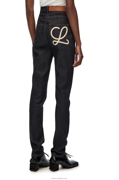 Loewe Women Skinny jeans in denim 206XF1190 Raw Denim
